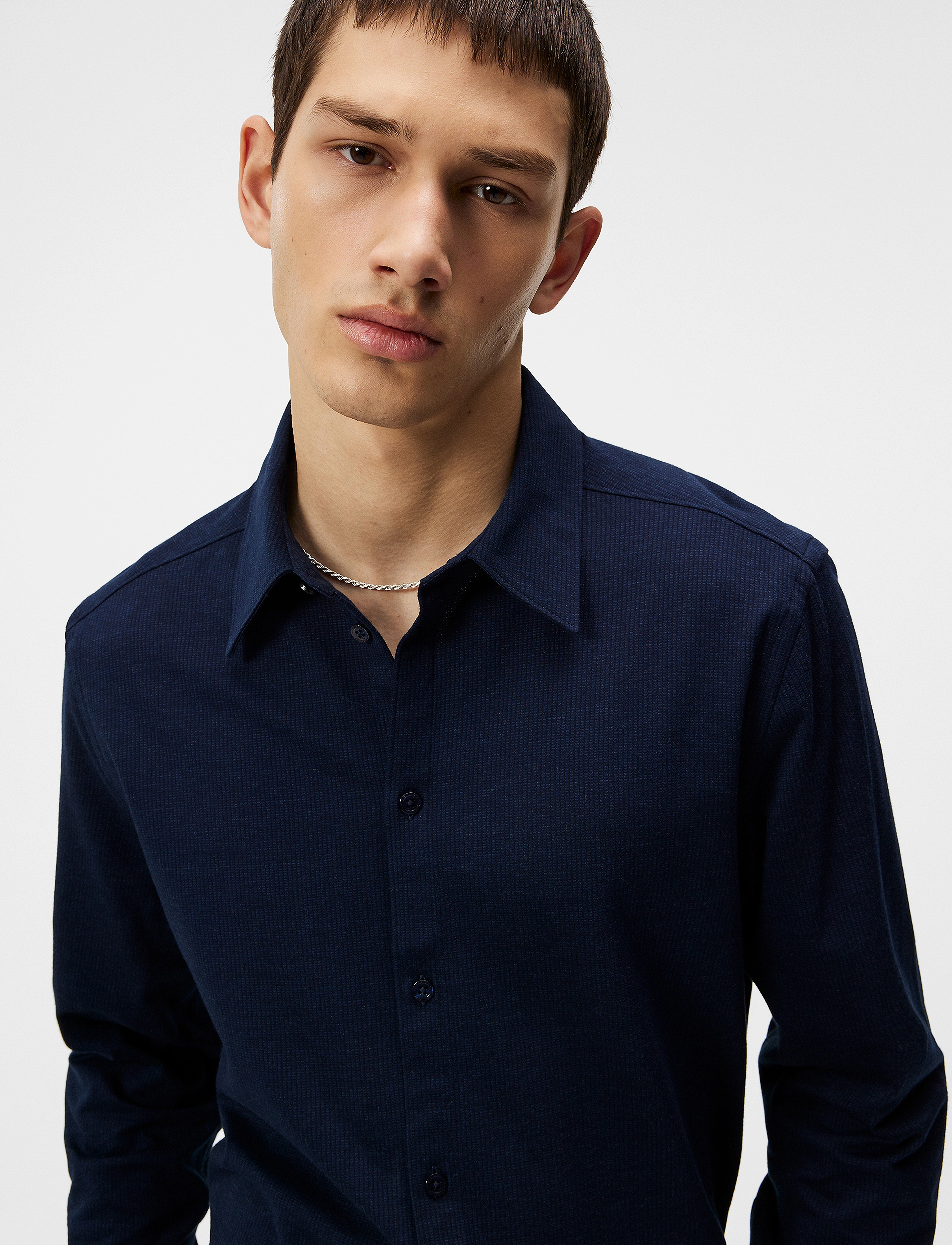 J. Lindeberg - Marlon LS Jersey Slim Shirt - jl navy - 5