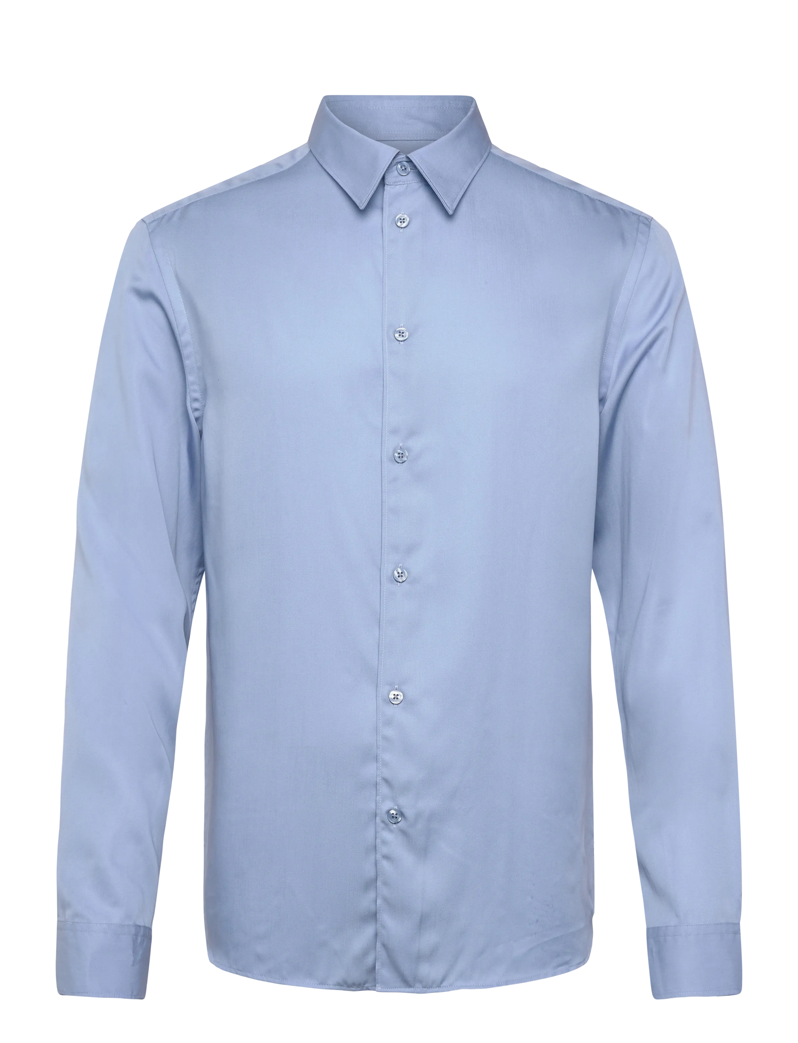 J. Lindeberg Slim LS Comfort Tencel Shirt - Shirts - RAIN WASHED / blue