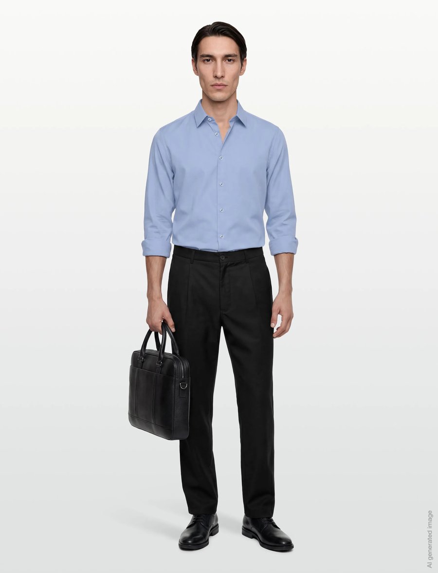 J. Lindeberg - Slim LS Comfort Tencel Shirt - casual skjorter - rain washed - 0