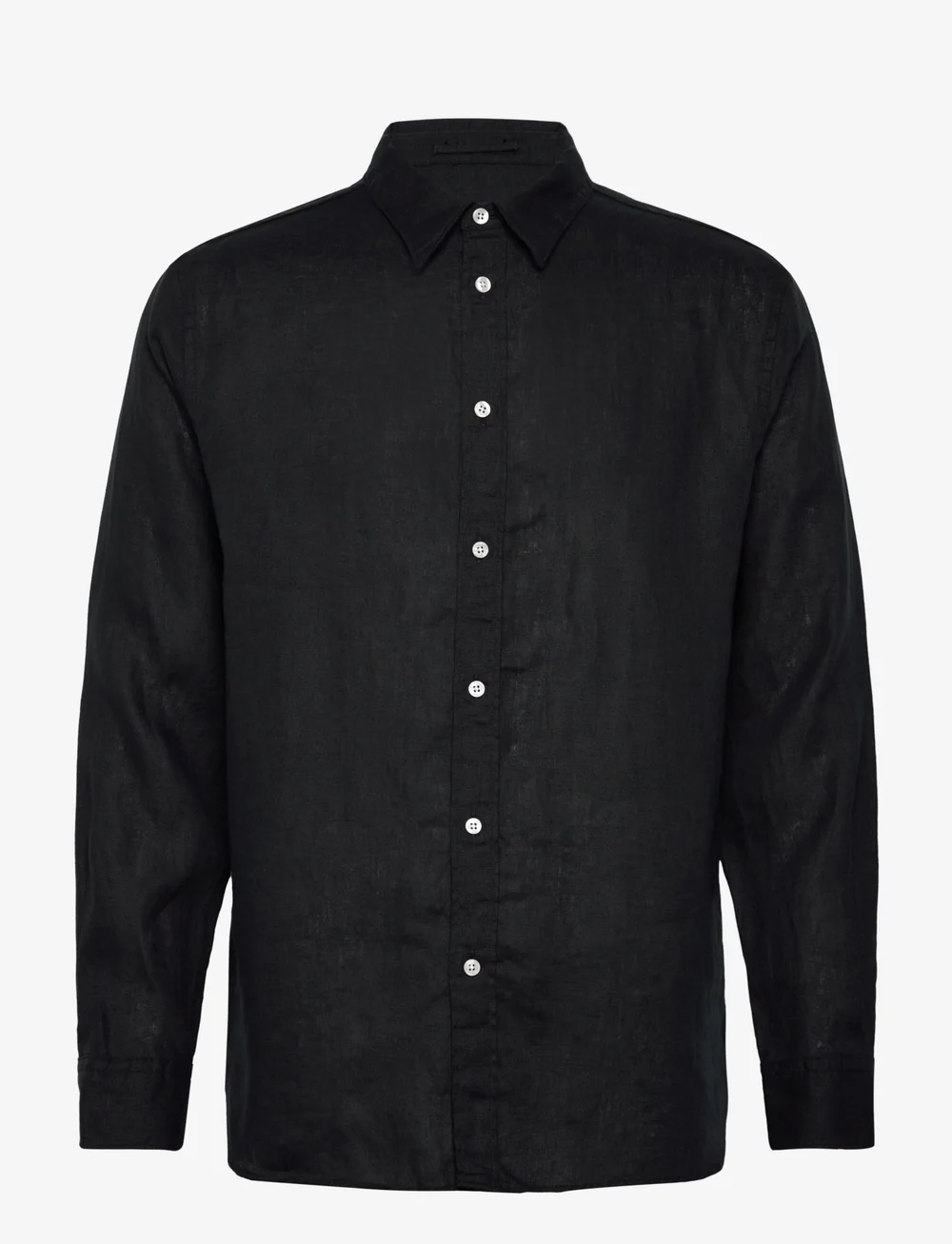 J. Lindeberg - Reg LS Clean Linen Shirt - linased särgid - black - 1