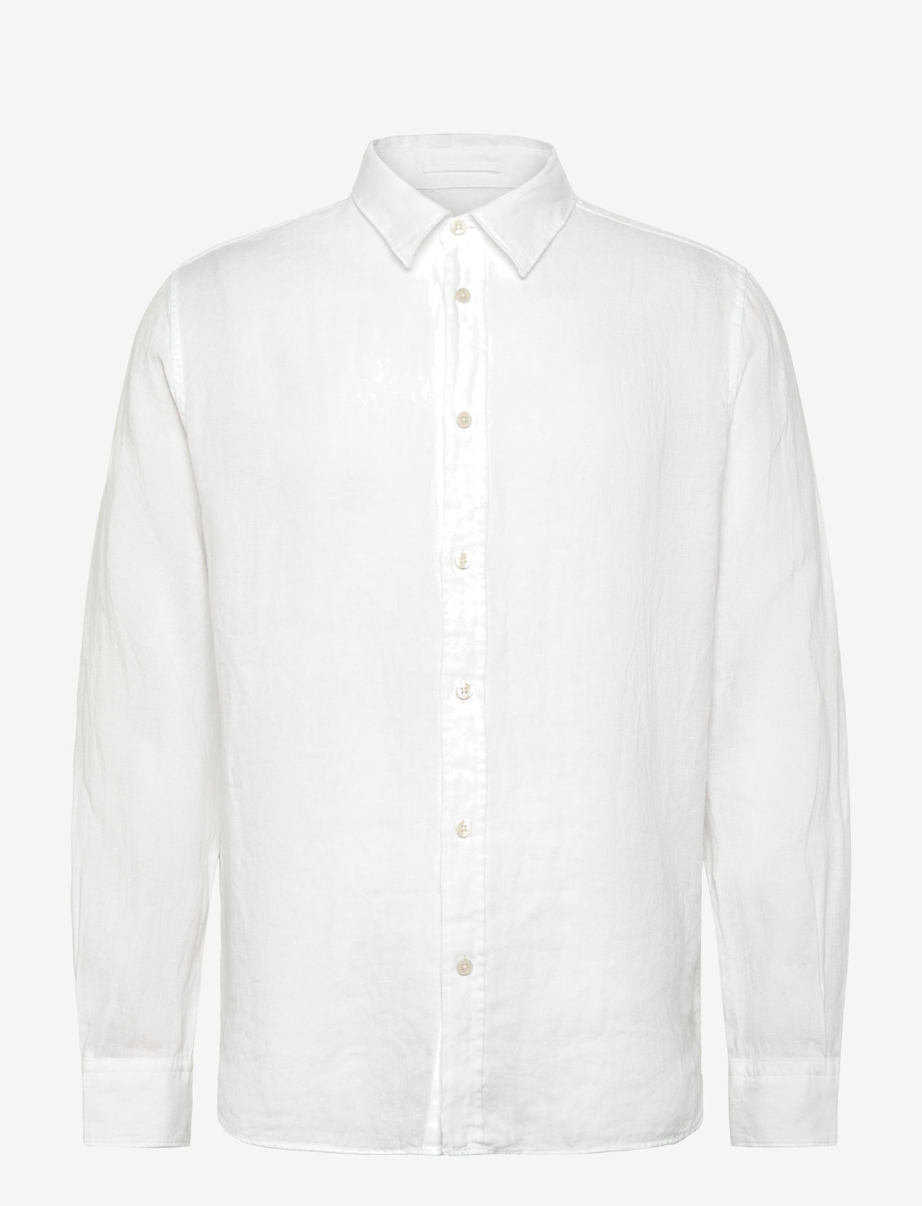 J. Lindeberg - Reg LS Clean Linen Shirt - linneskjortor - white - 1