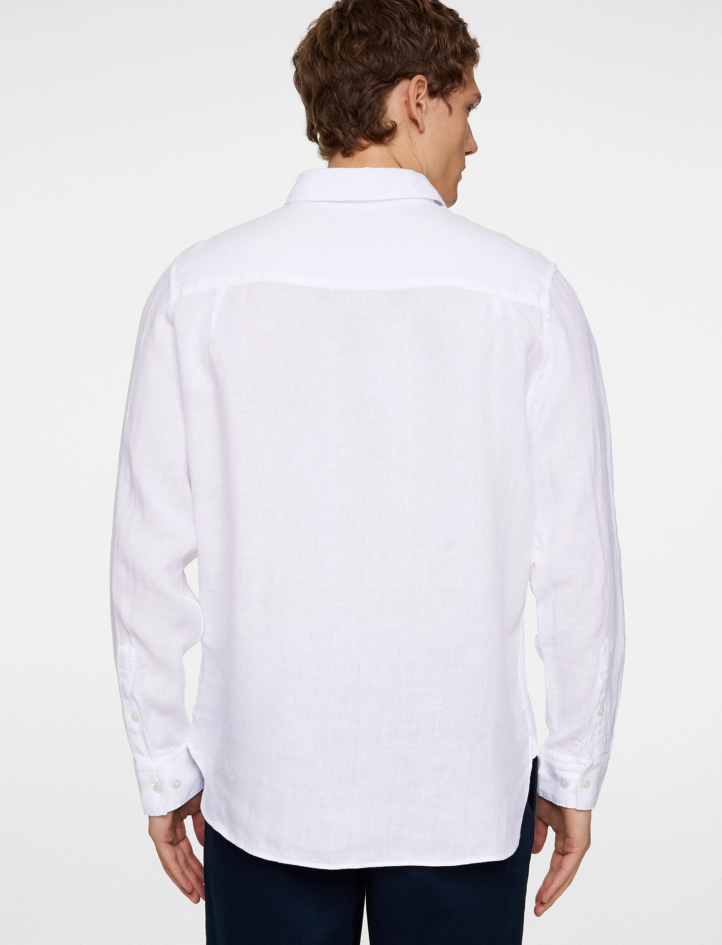 J. Lindeberg - Reg LS Clean Linen Shirt - linen shirts - white - 3