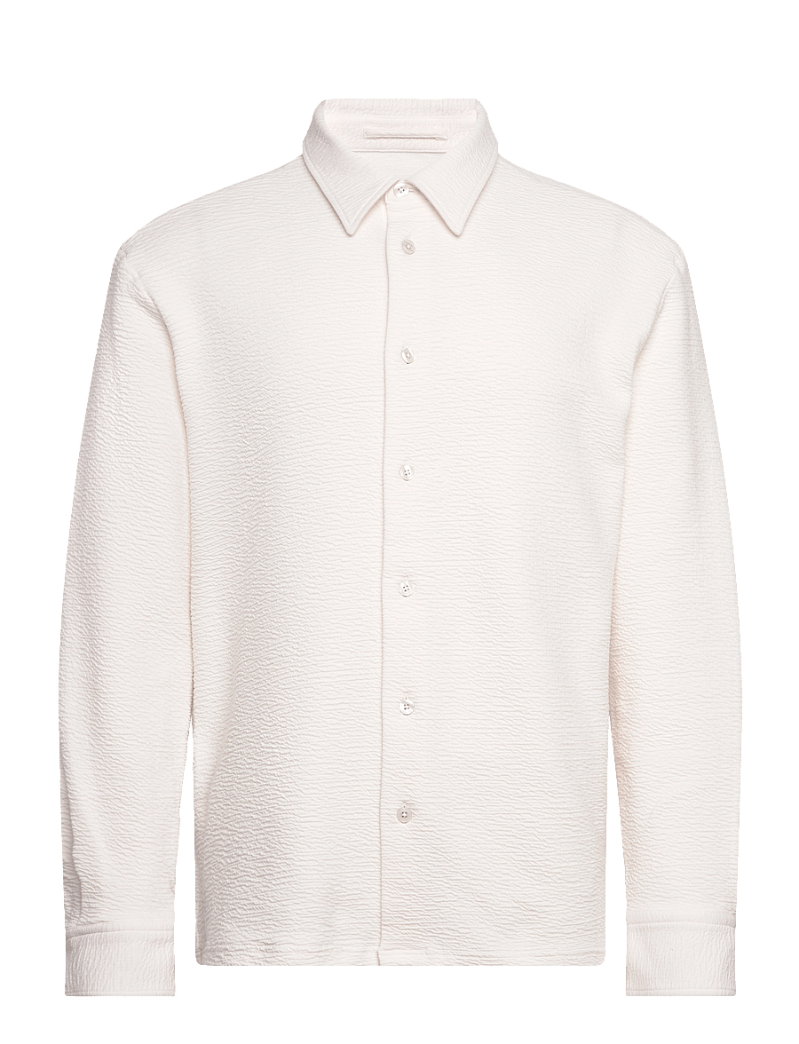 J. Lindeberg - Reg LS Crinkle Jersey Shirt - casual hemden - cloud white - 1
