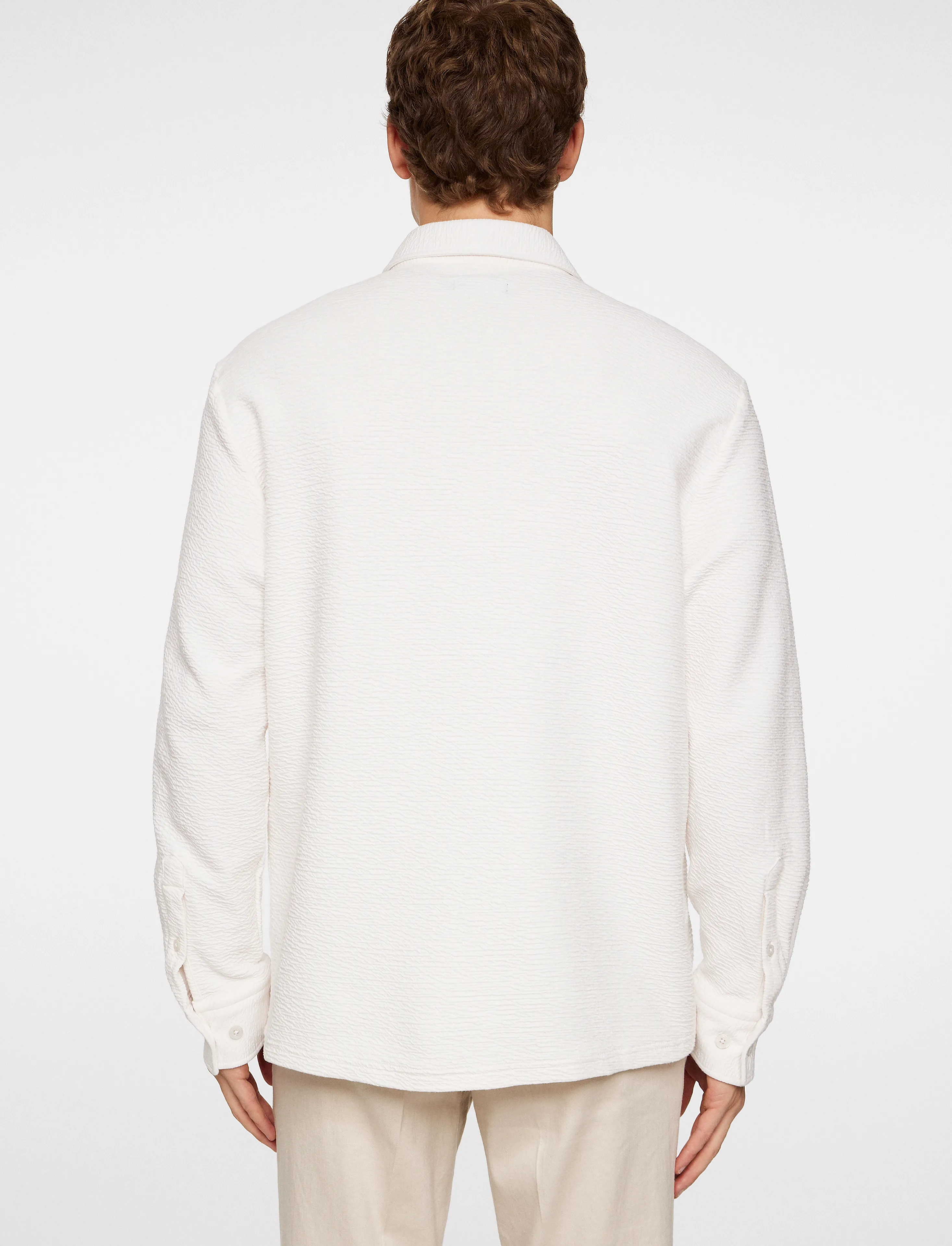 J. Lindeberg - Reg LS Crinkle Jersey Shirt - casual hemden - cloud white - 3