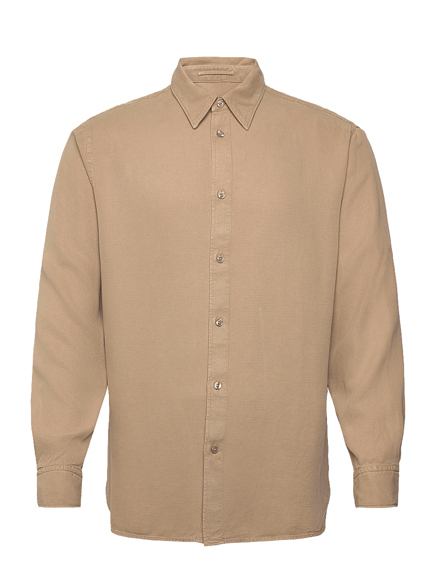 J. Lindeberg - Reg LS Struct Gmd Tencel Shirt - casual hemden - batique khaki - 1