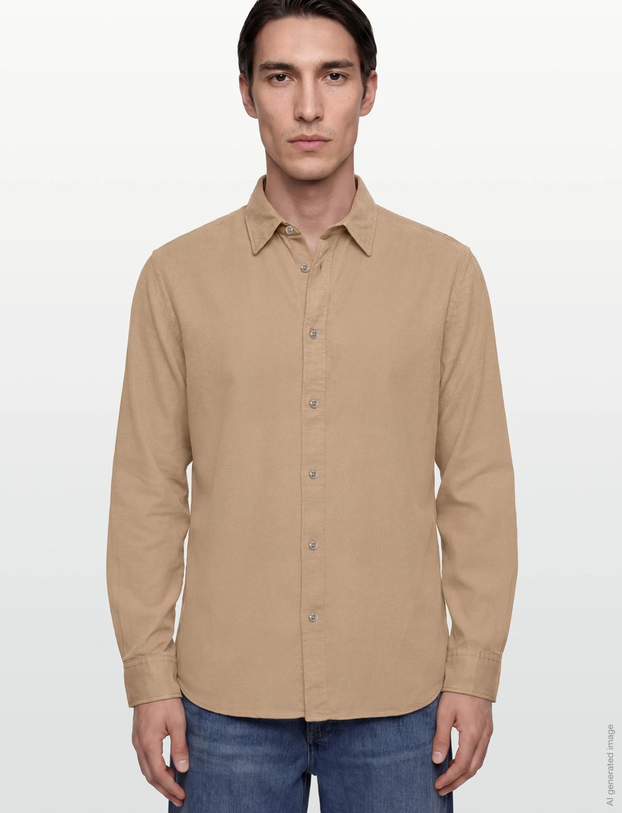 J. Lindeberg - Reg LS Struct Gmd Tencel Shirt - casual hemden - batique khaki - 3
