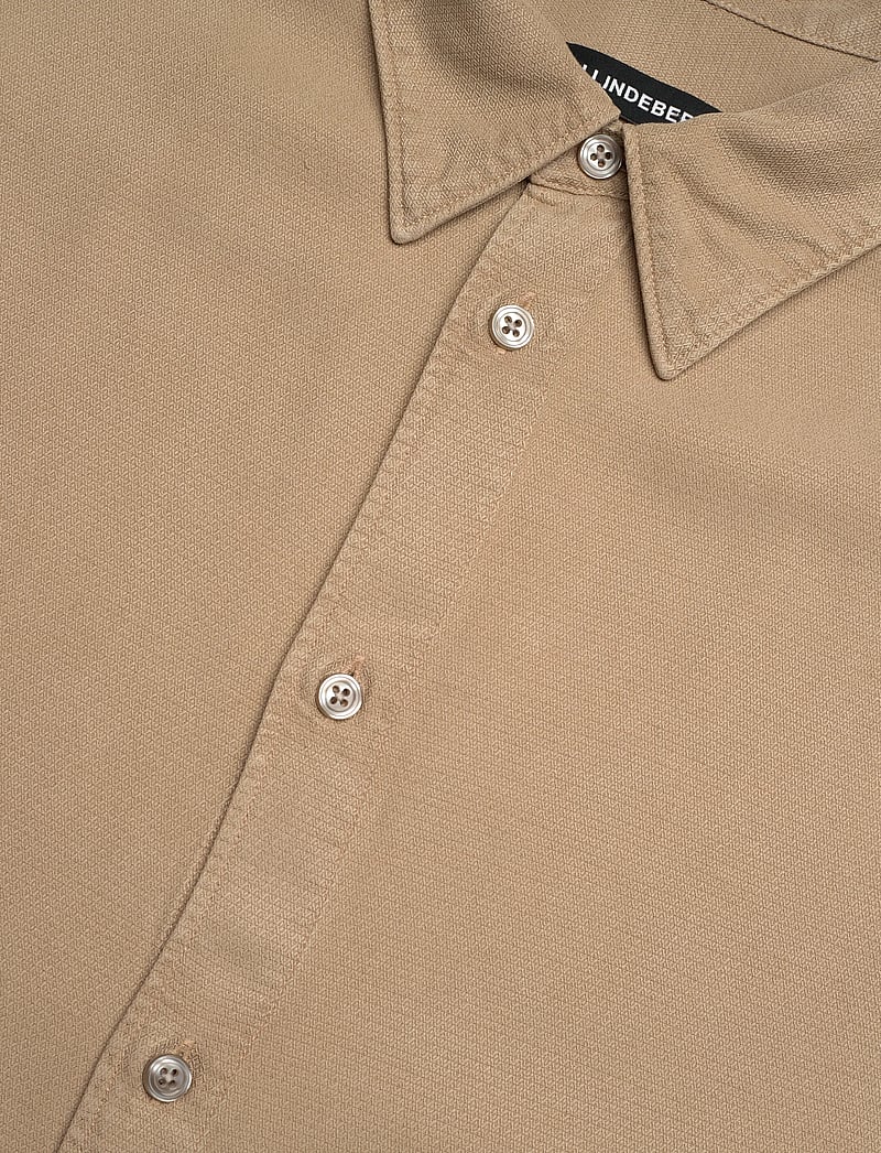 J. Lindeberg - Reg LS Struct Gmd Tencel Shirt - casual skjortor - batique khaki - 3