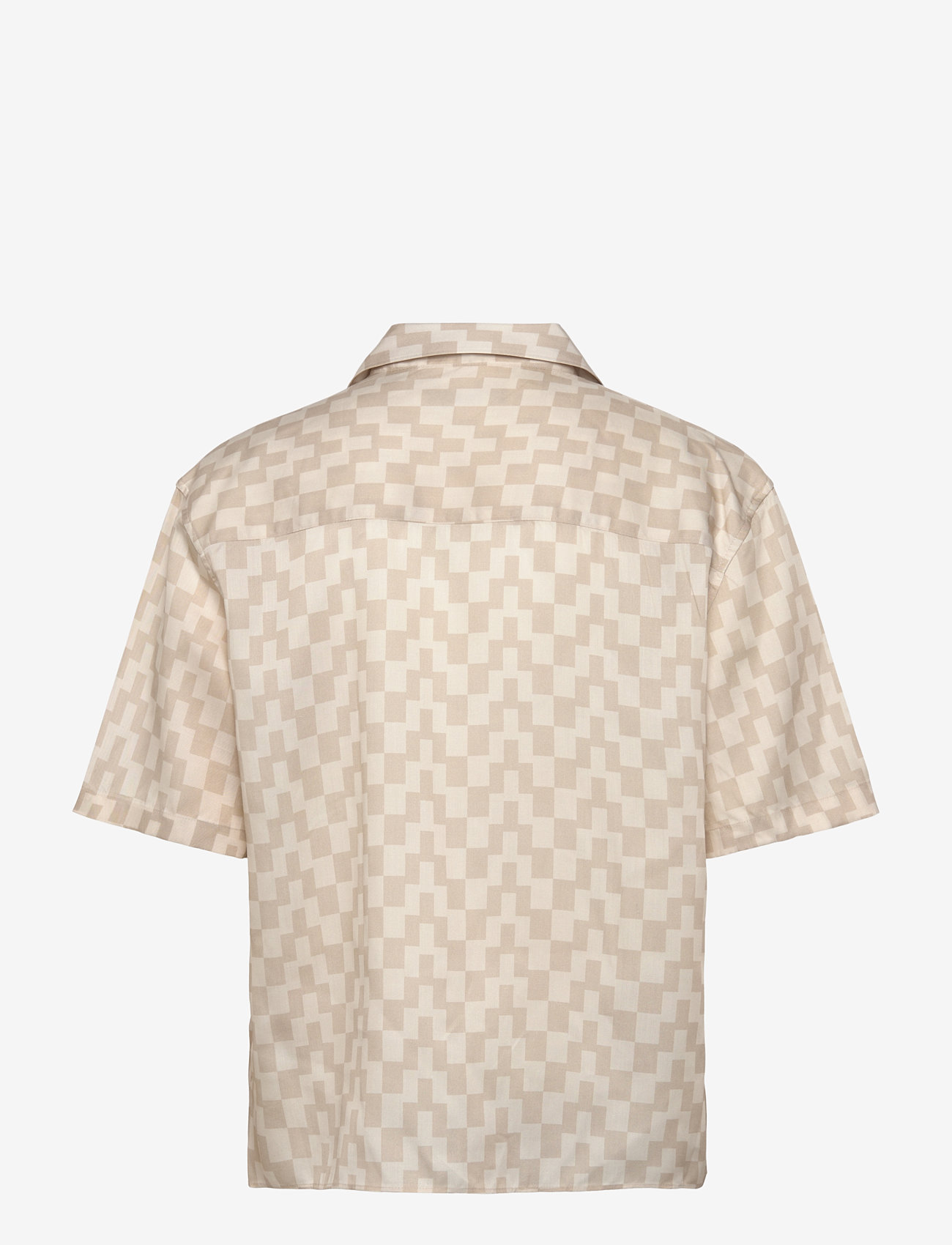 J. Lindeberg - Ellis Stack Bridge Print Shirt - kortärmade skjortor - moonbeam - 2