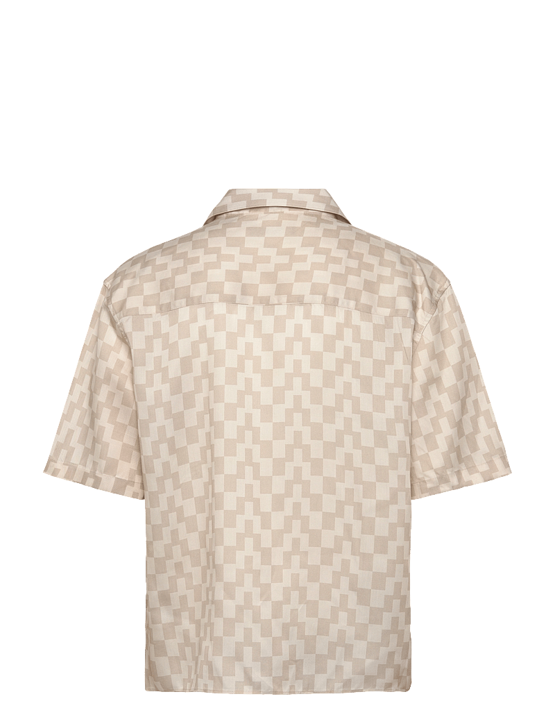 J. Lindeberg - Ellis Stack Bridge Print Shirt - lühikeste varrukatega särgid - moonbeam - 2