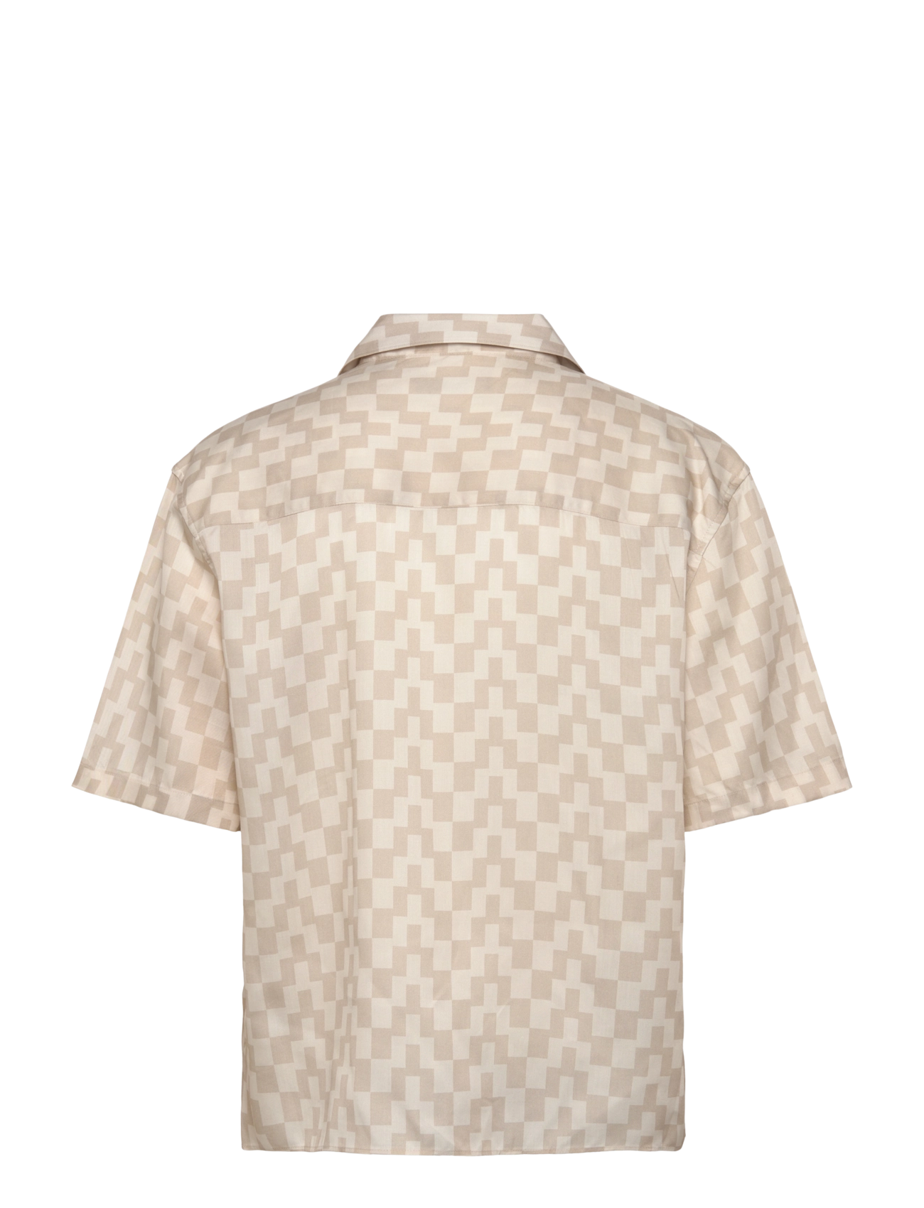 J. Lindeberg - Ellis Stack Bridge Print Shirt - kortärmade skjortor - moonbeam - 2