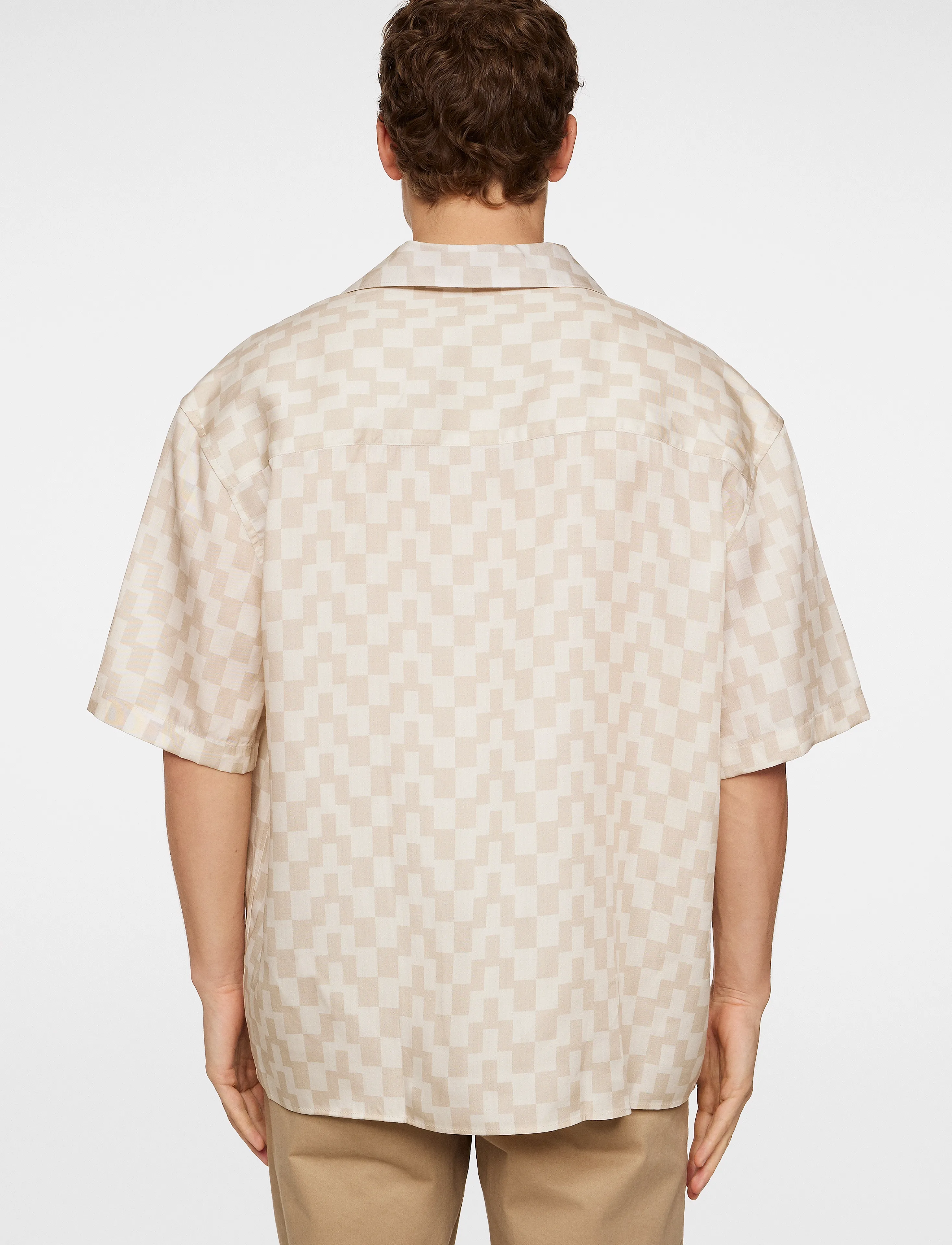 J. Lindeberg - Ellis Stack Bridge Print Shirt - kortärmade skjortor - moonbeam - 3