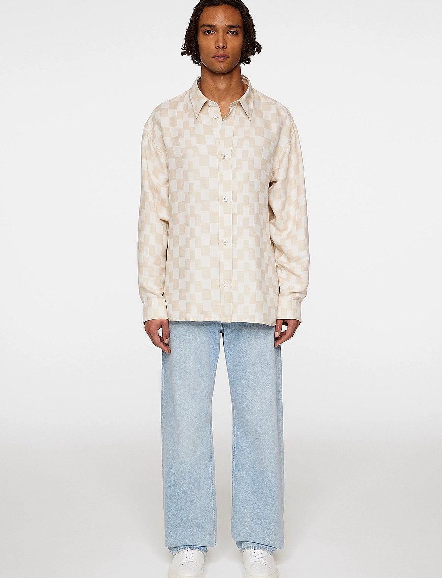 J. Lindeberg - Howard Jacquard Shirt - pattern shirts - moonbeam - 4
