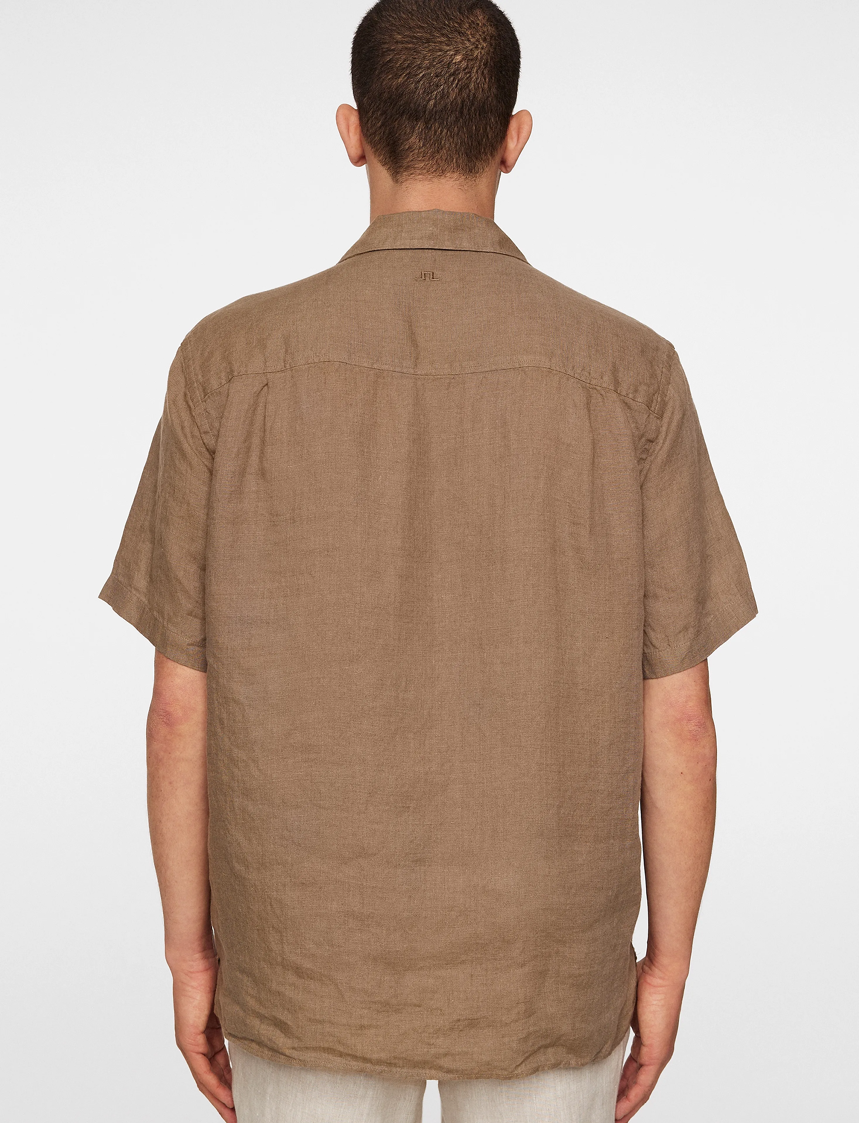 J. Lindeberg - Elio Linen Melange Shirt - sepia tint - 3
