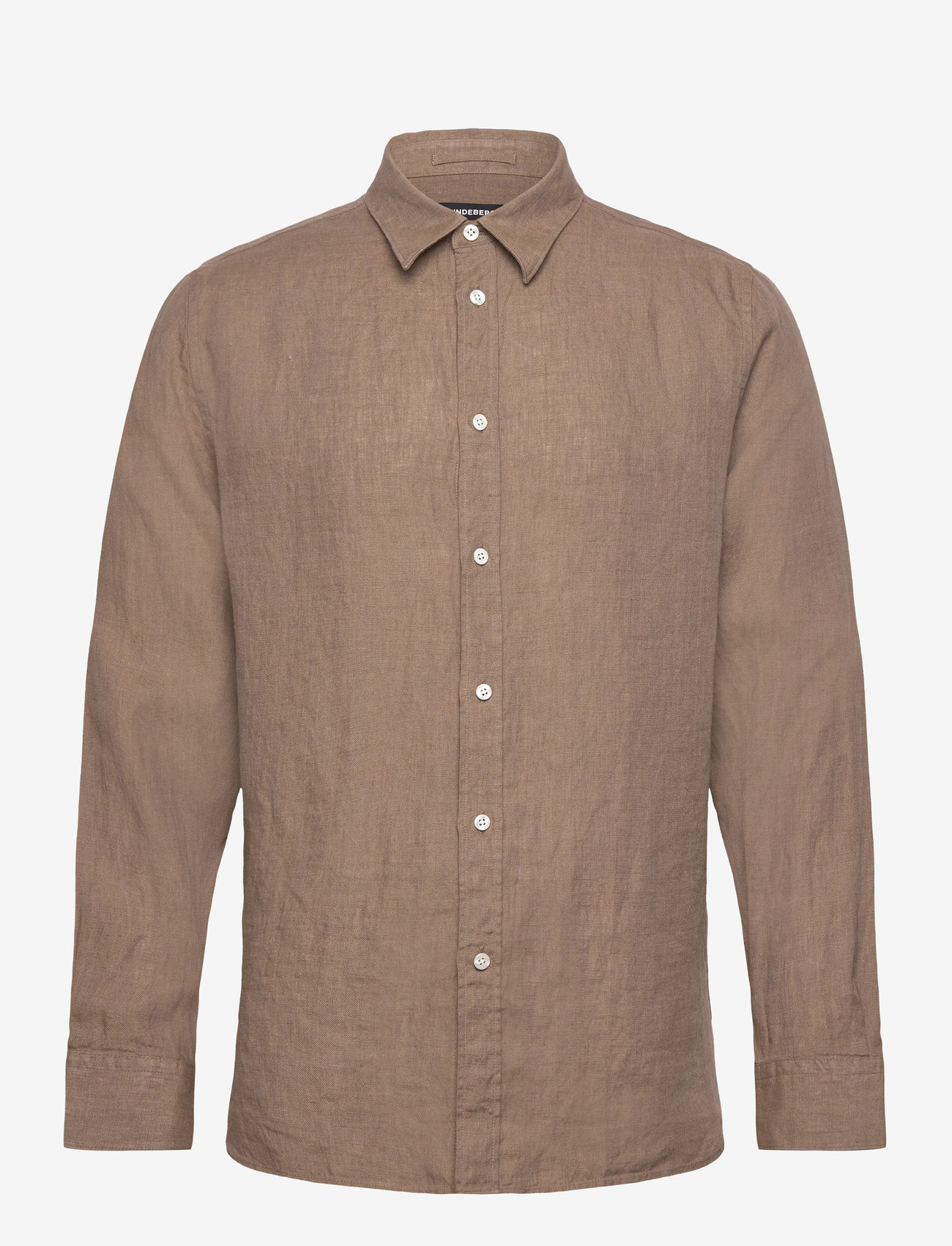 J. Lindeberg - Reg LS Linen Melange Shirt - hørskjorter - sepia tint - 1