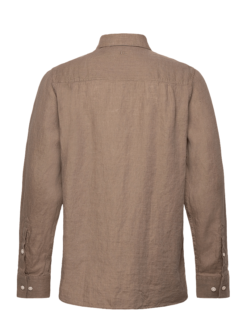J. Lindeberg - Reg LS Linen Melange Shirt - hørskjorter - sepia tint - 2