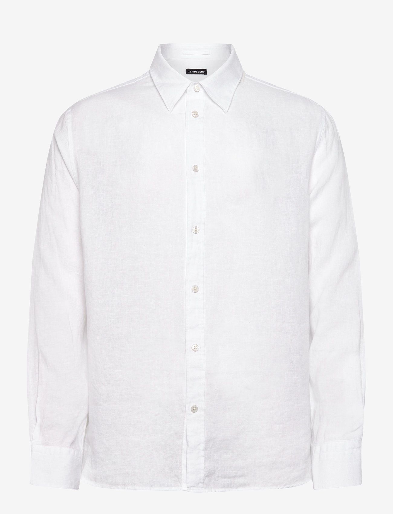 J. Lindeberg - Reg LS Linen Melange Shirt - hørskjorter - white - 1