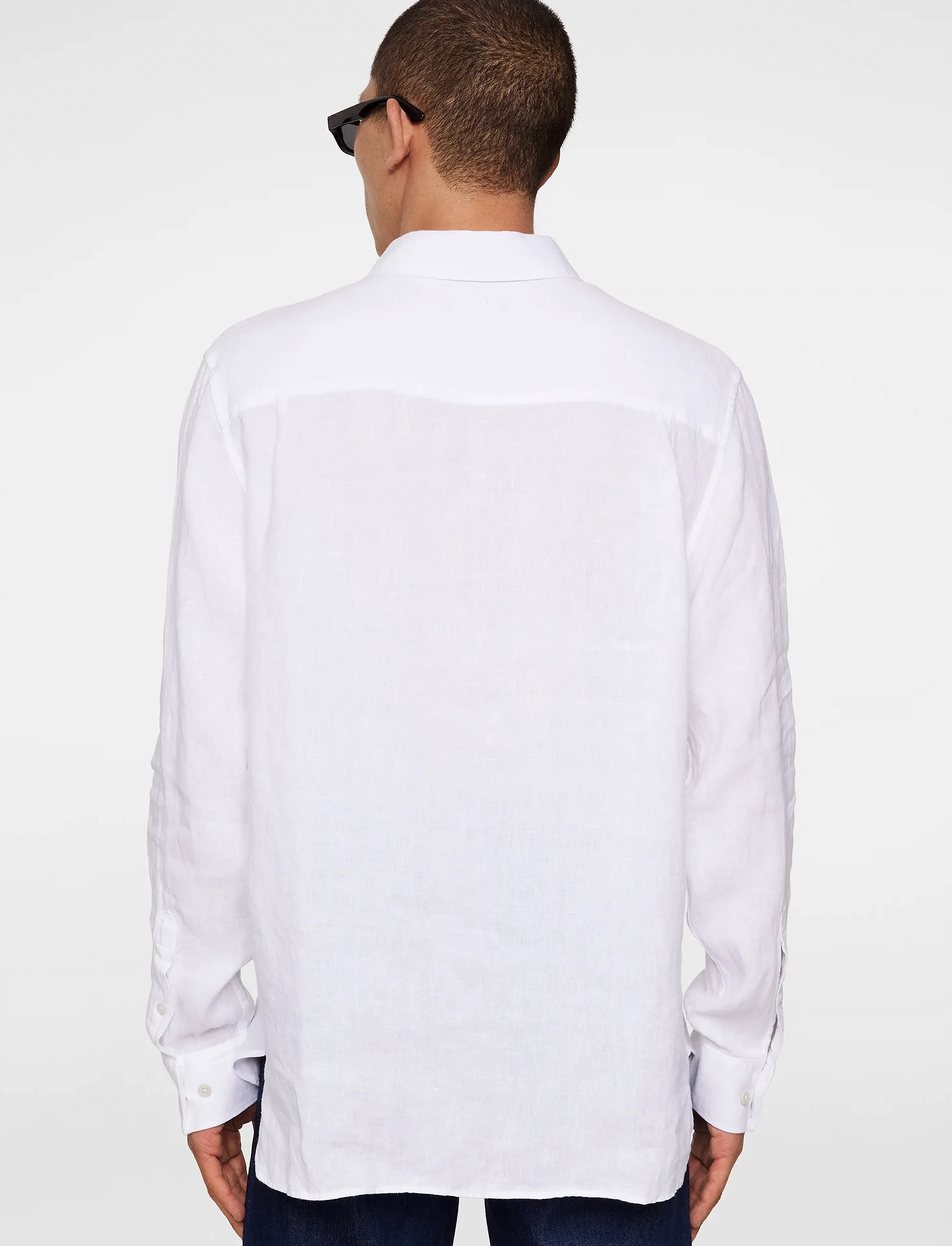 J. Lindeberg - Reg LS Linen Melange Shirt - hørskjorter - white - 2