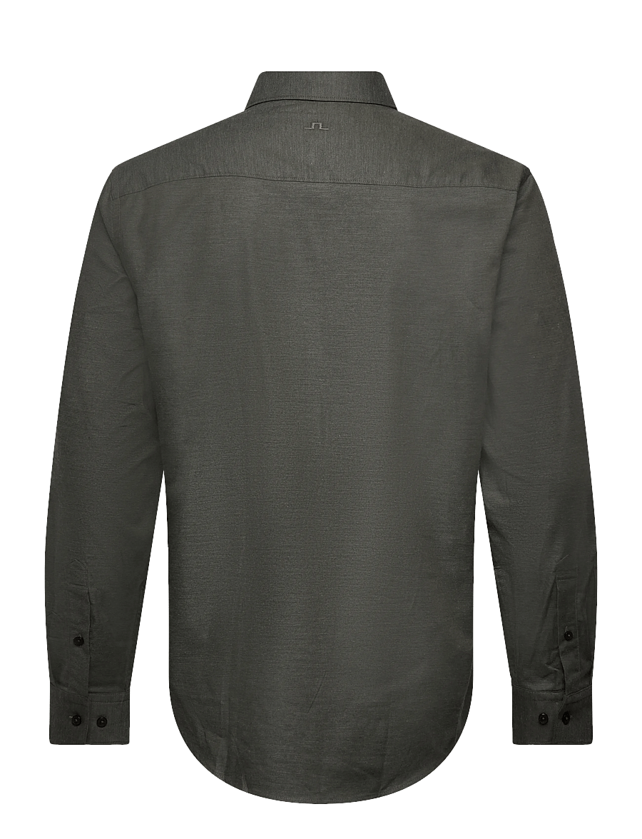 J. Lindeberg - Slim Light Flannel Shirt - flanellskjortor - forest green melange - 2