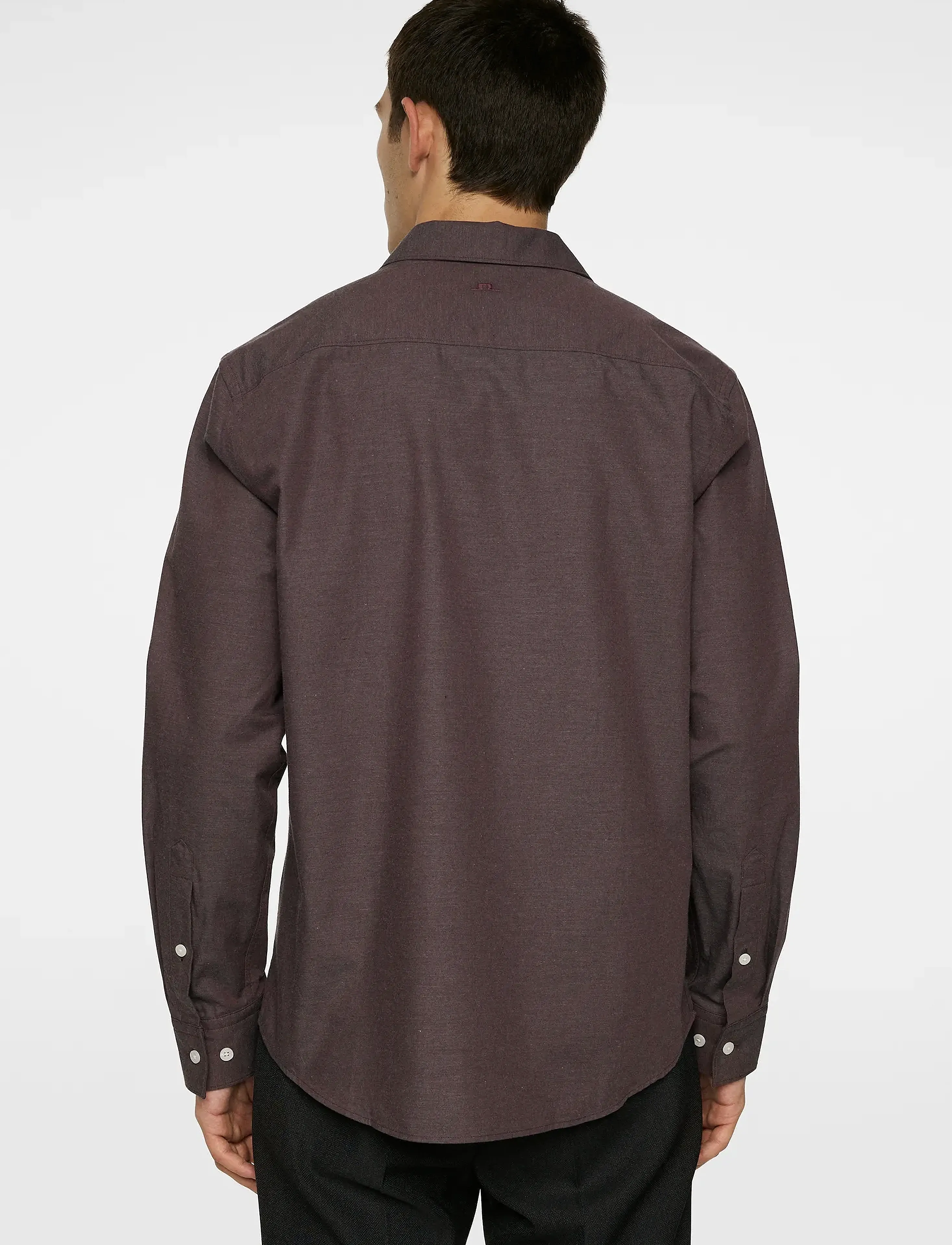 J. Lindeberg - Slim Light Flannel Shirt - flannel shirts - huckleberry - 3
