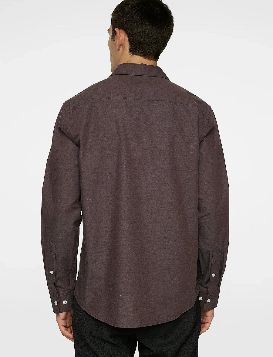 J. Lindeberg - Slim Light Flannel Shirt - flanellskjortor - huckleberry - 3