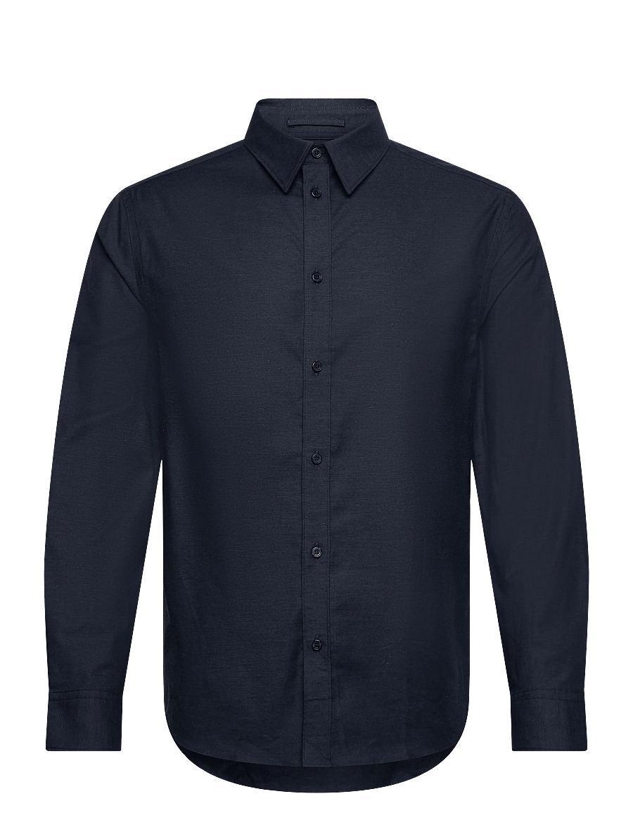 J. Lindeberg - Slim Light Flannel Shirt - flanellskjortor - jl navy - 1