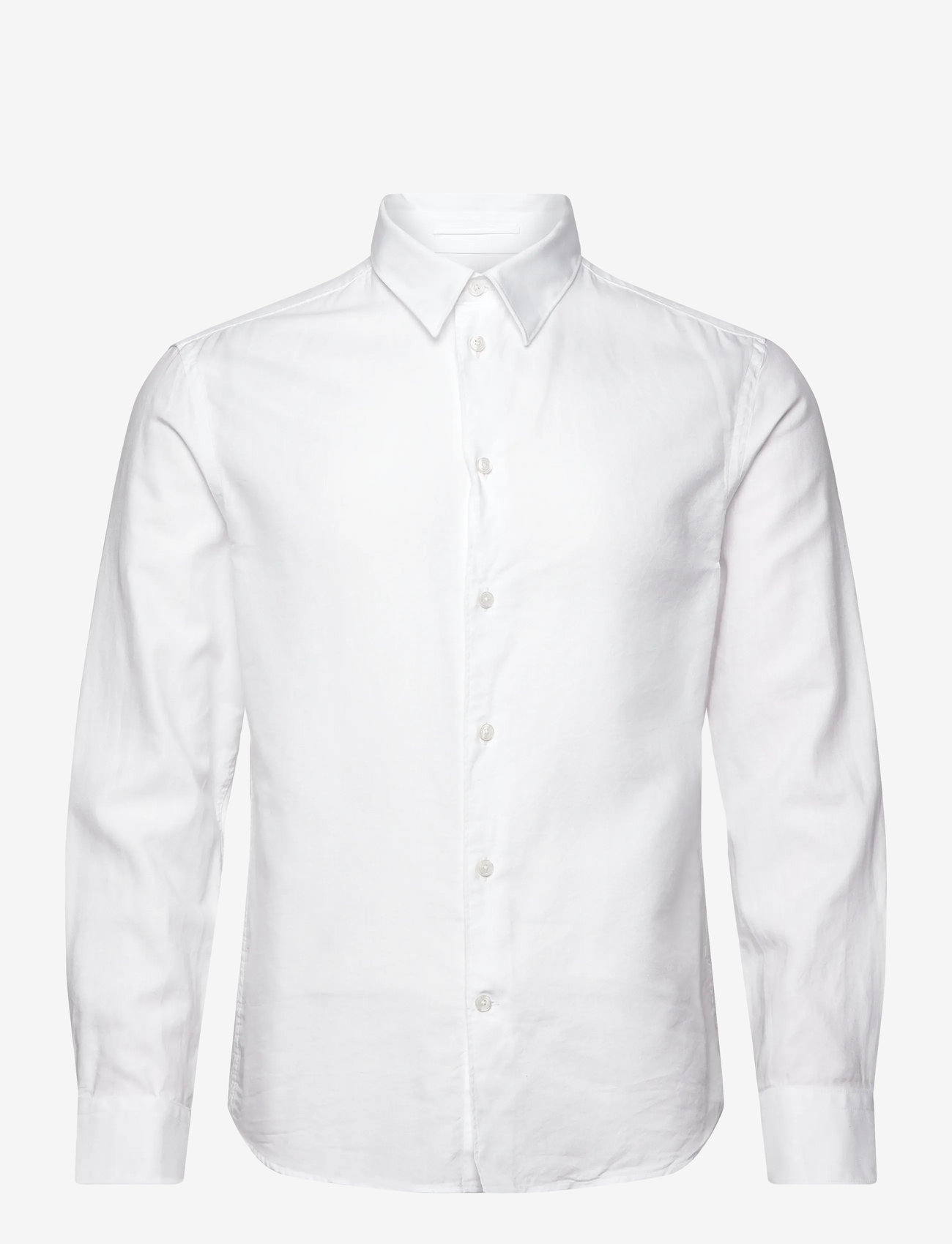 J. Lindeberg - Slim LS Cotton Tencel Shirt - basic skjorter - white - 1