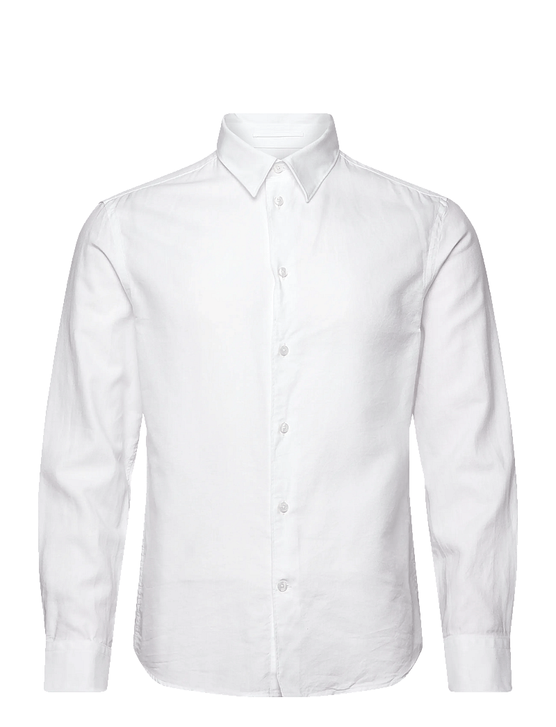 J. Lindeberg - Slim LS Cotton Tencel Shirt - basic skjorter - white - 1