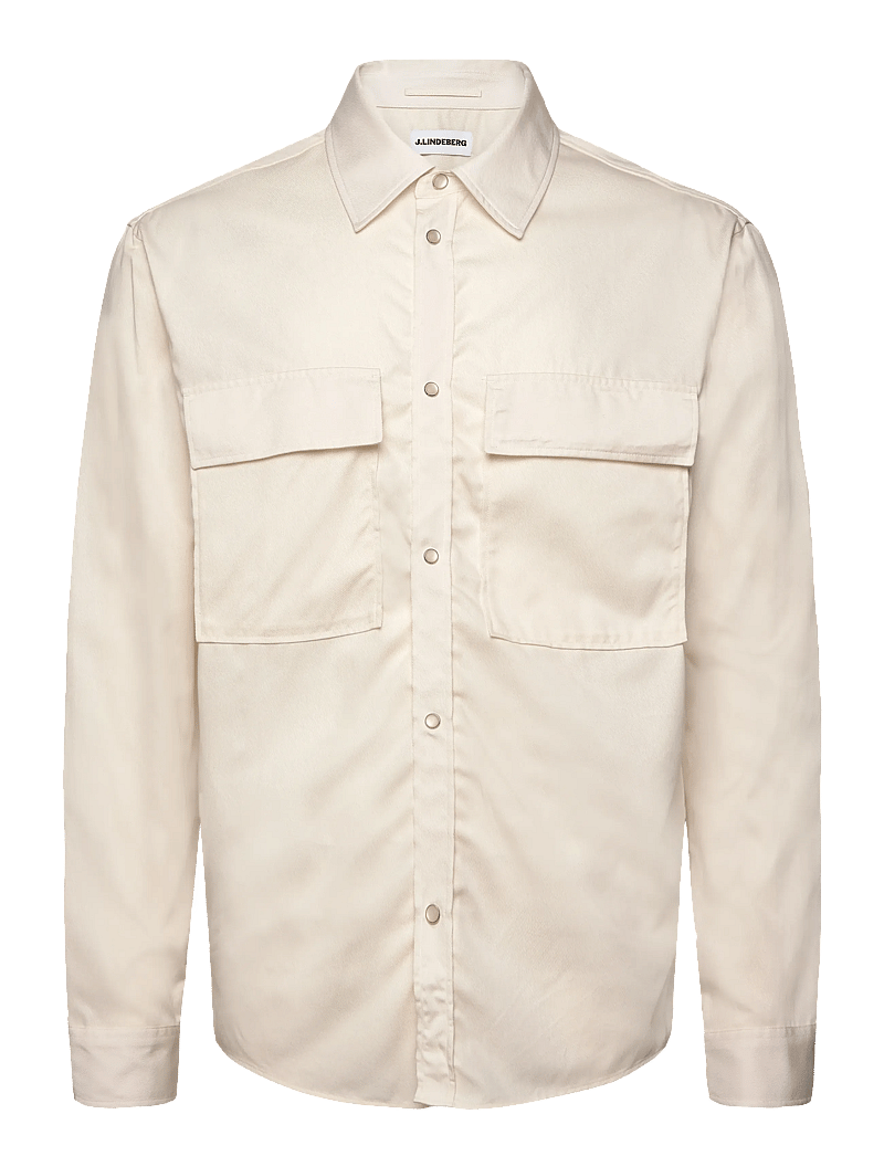 J. Lindeberg - Finnigan Tencel Twill Shirt - basic skjorter - cloud white - 1