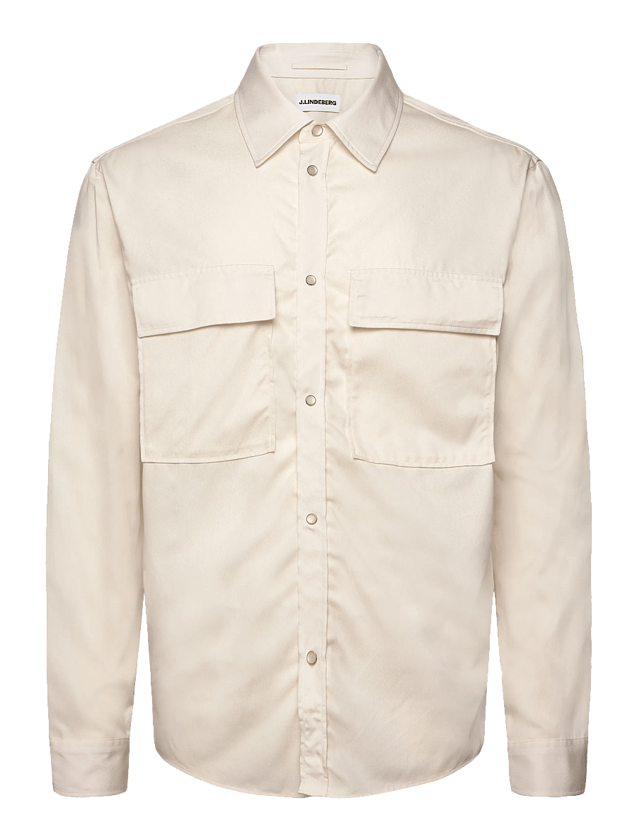 J. Lindeberg - Finnigan Tencel Twill Shirt - koszule casual - cloud white - 1