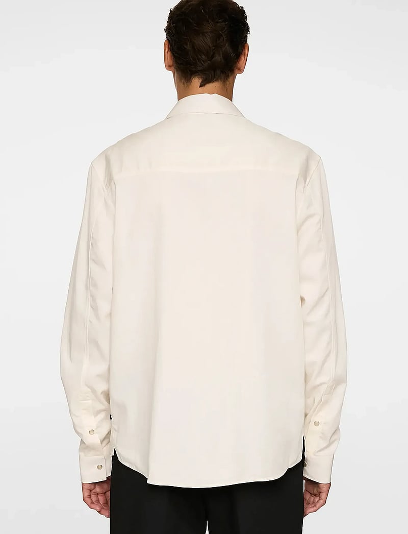 J. Lindeberg - Finnigan Tencel Twill Shirt - basic skjorter - cloud white - 3