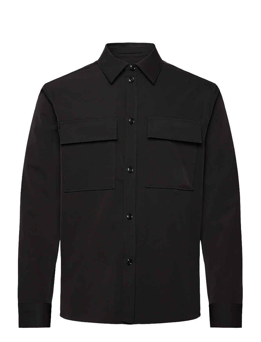 J. Lindeberg - Finnigan Tech Drape Shirt - vabaajasärgid - black - 1