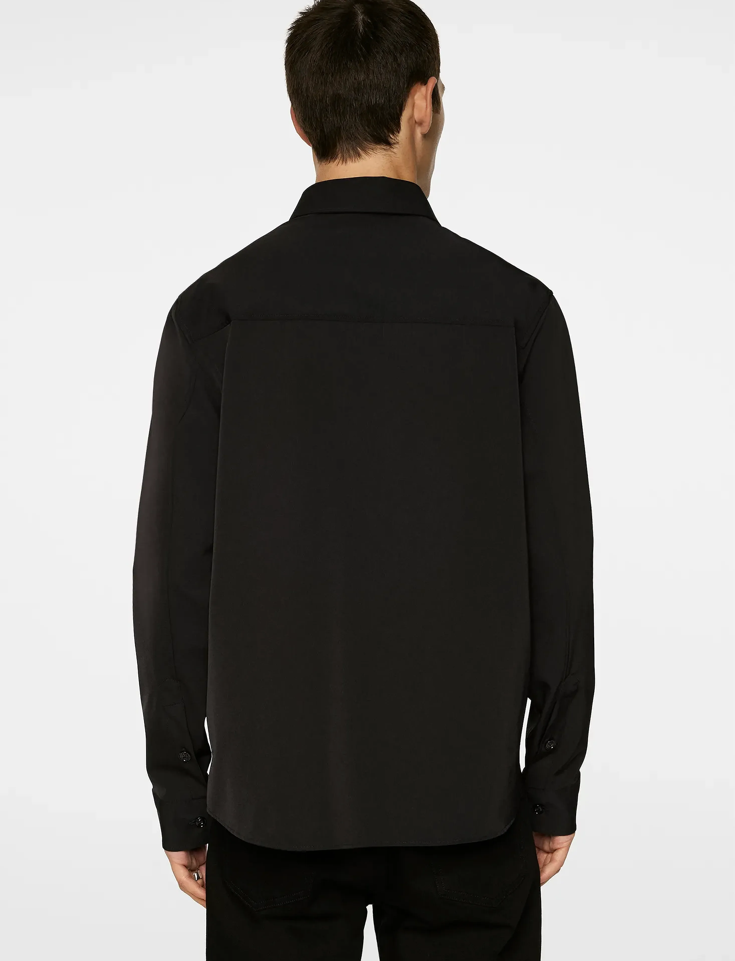 J. Lindeberg - Finnigan Tech Drape Shirt - casual shirts - black - 3