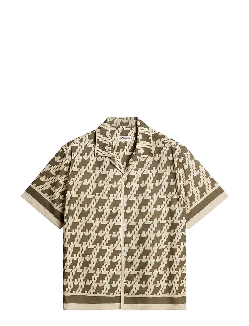 J. Lindeberg - Ellis Border Resort Shirt - basic overhemden - jl glitch kalamata - 1