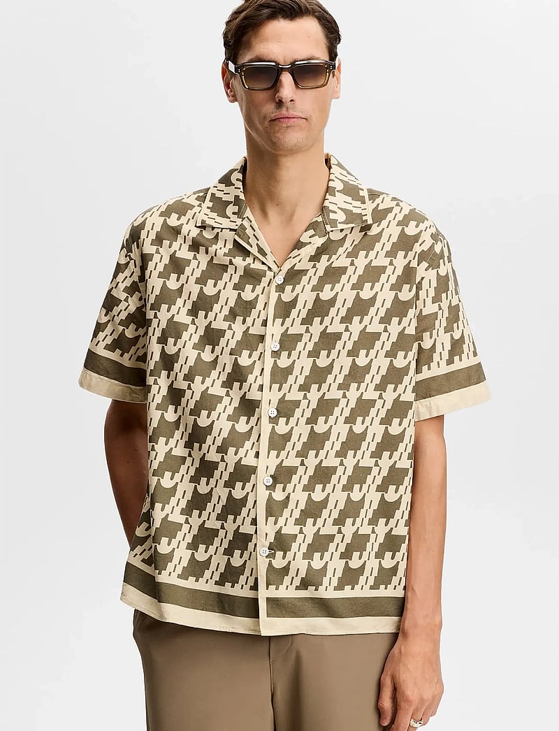 J. Lindeberg - Ellis Border Resort Shirt - basic overhemden - jl glitch kalamata - 0