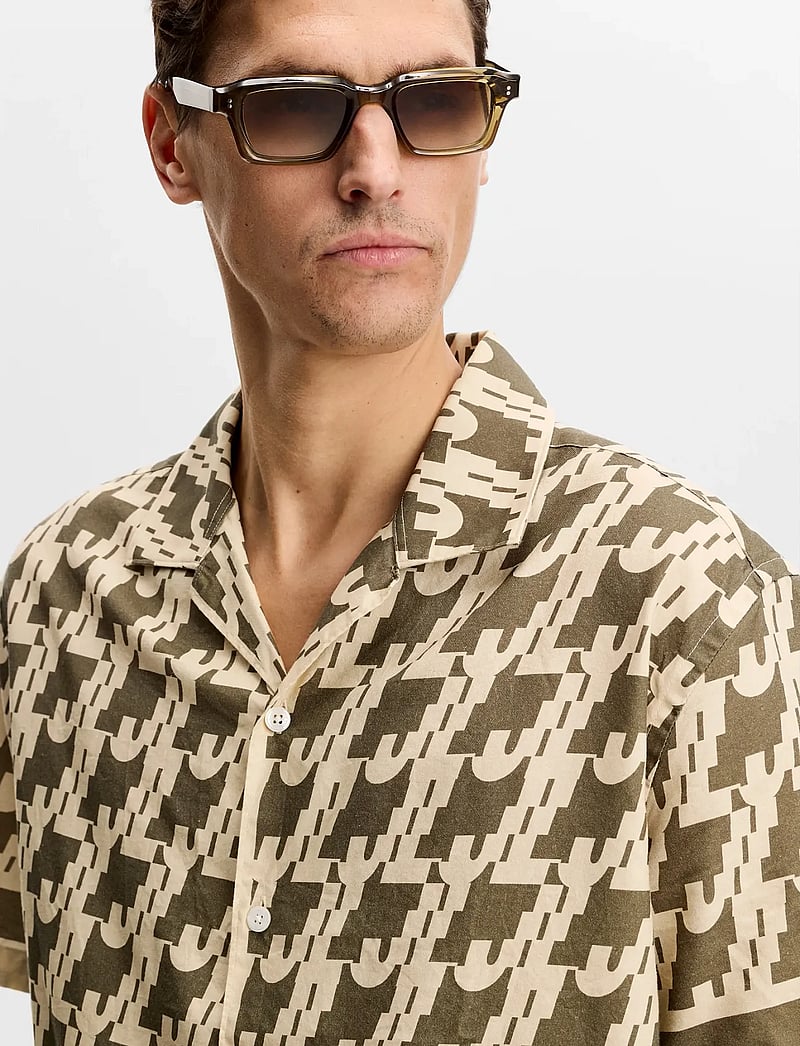 J. Lindeberg - Ellis Border Resort Shirt - basic overhemden - jl glitch kalamata - 4