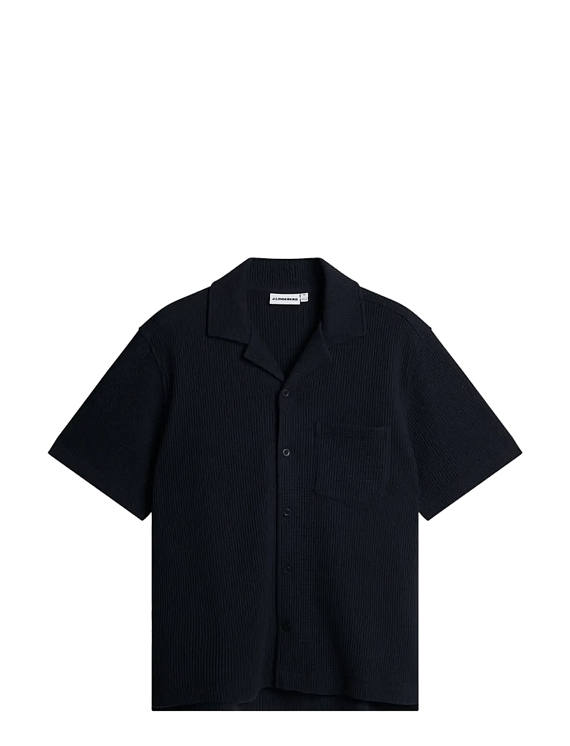 J. Lindeberg - Elio Linen Shirt - basic skjorter - jl navy - 1