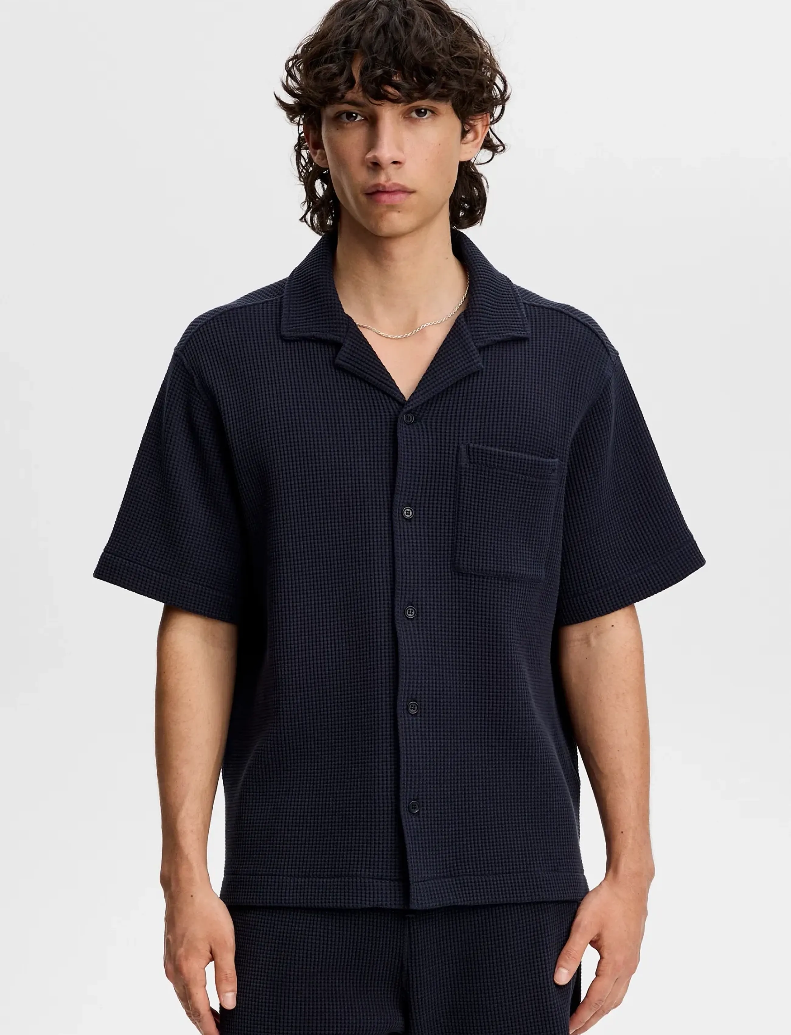 J. Lindeberg Elio Linen Shirt - J.Lindeberg - JL NAVY / navy