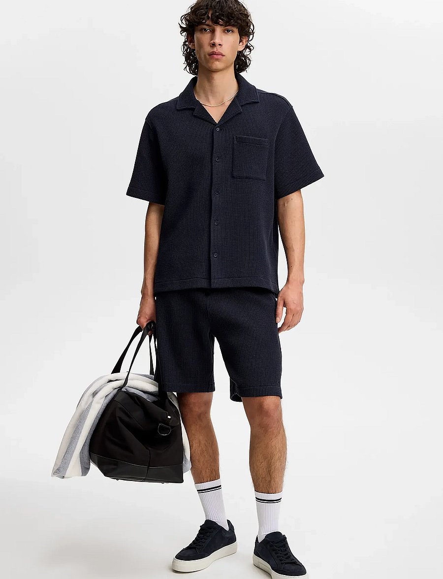 J. Lindeberg - Elio Linen Shirt - linasest riidest särgid - jl navy - 3