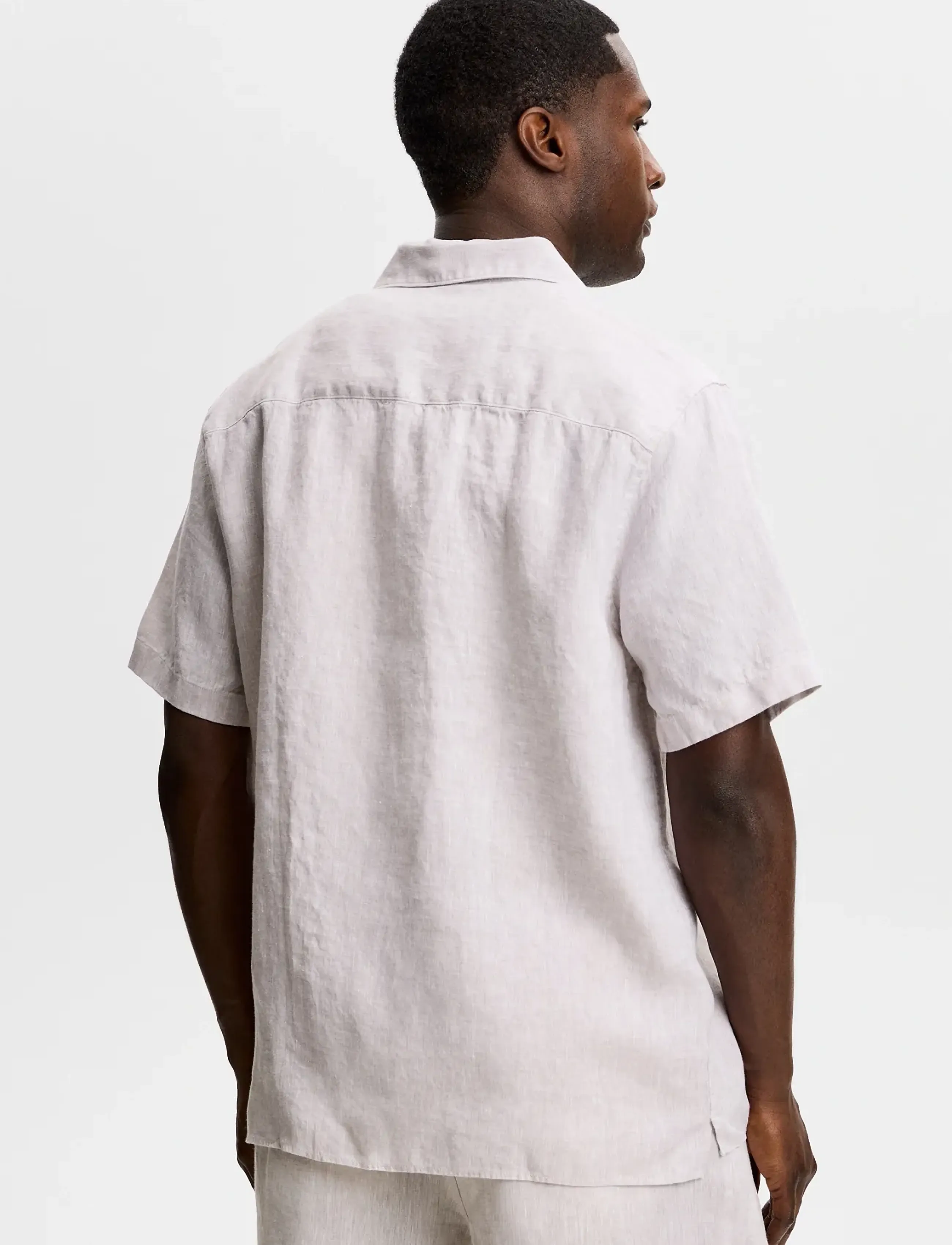 J. Lindeberg - Elio Linen Shirt - basic skjortor - moonbeam - 2