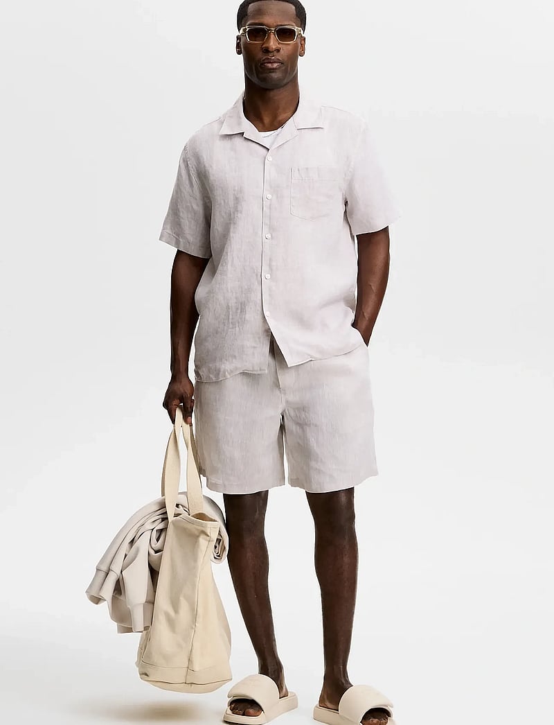 J. Lindeberg - Elio Linen Shirt - basic skjorter - moonbeam - 3