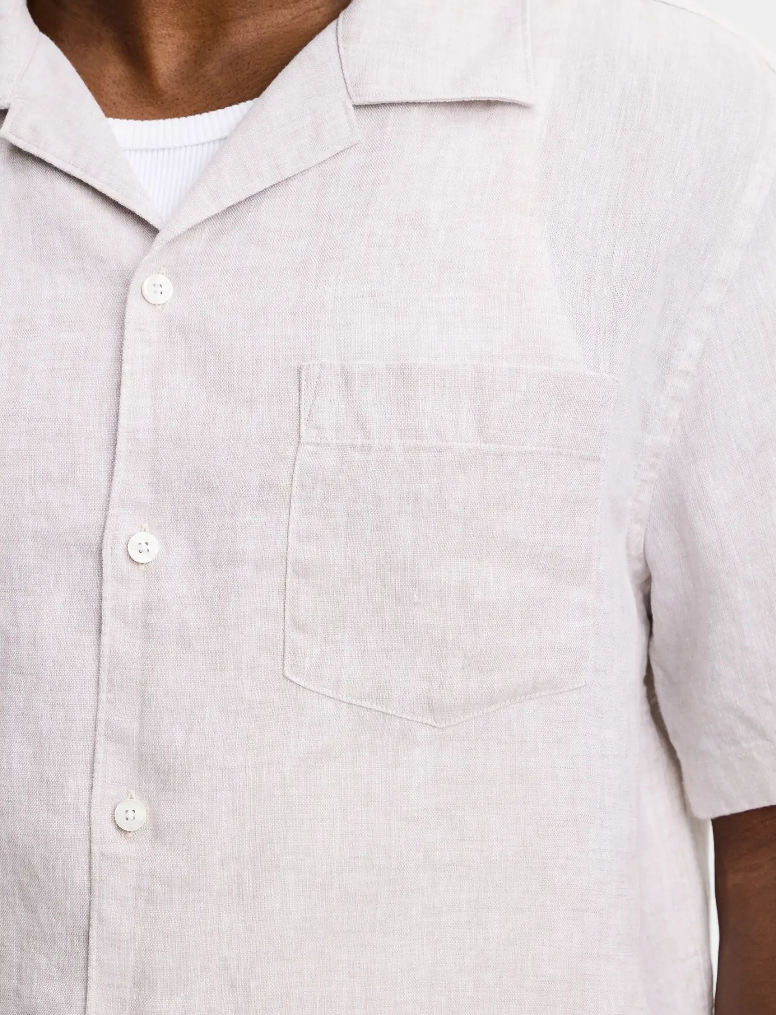 J. Lindeberg - Elio Linen Shirt - basic skjortor - moonbeam - 4