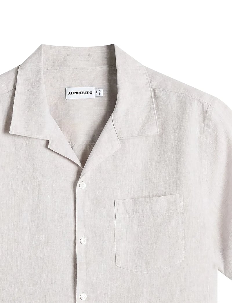 J. Lindeberg - Elio Linen Shirt - basic skjorter - moonbeam - 5