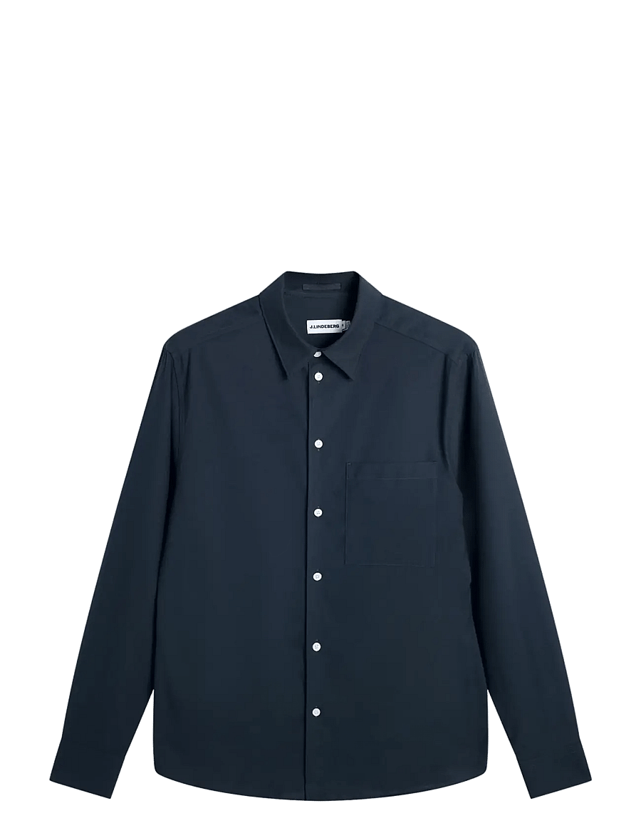 J. Lindeberg - Marlon Flannel Shirt - flanellskjortor - jl navy - 0