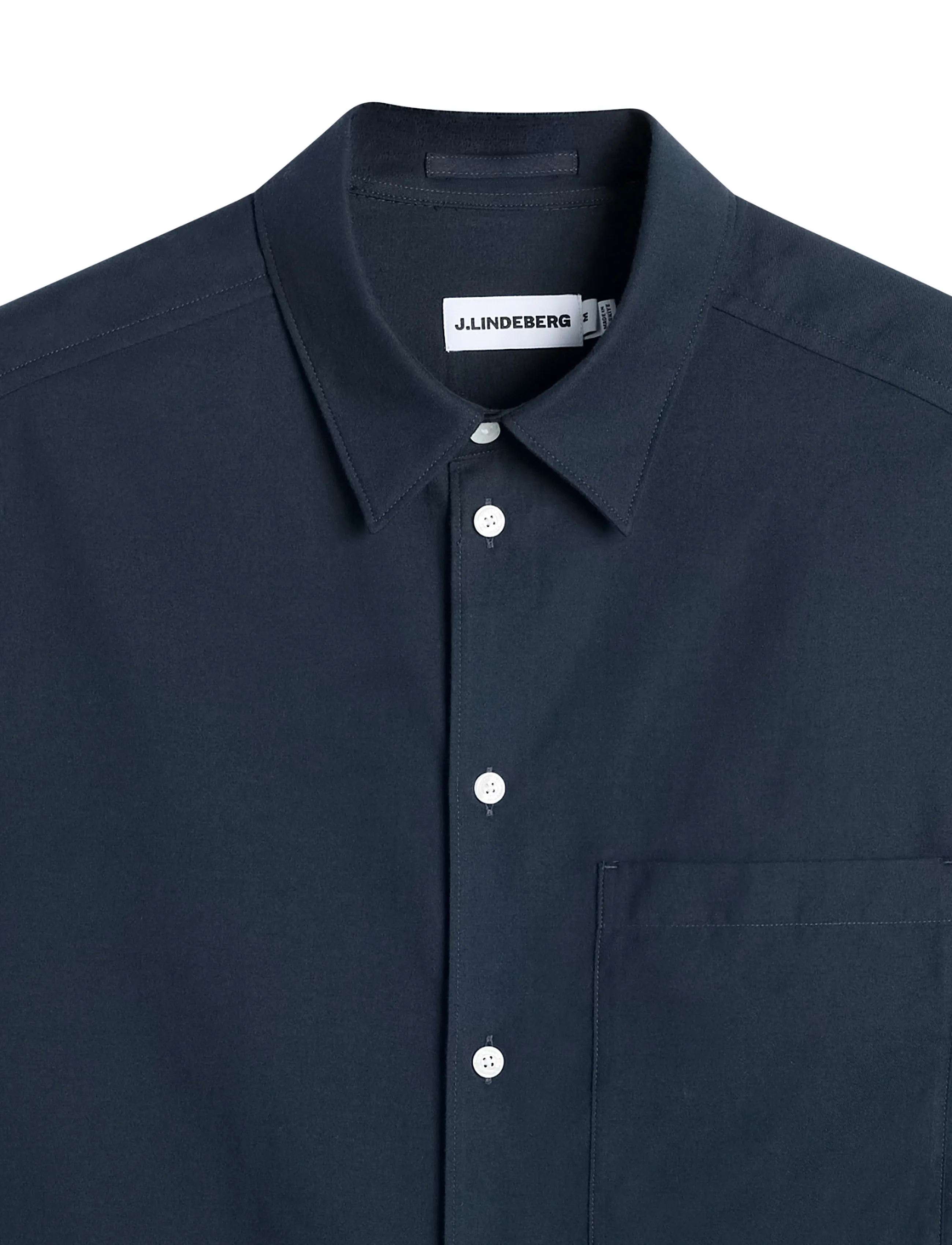 J. Lindeberg - Marlon Flannel Shirt - flanellskjortor - jl navy - 1