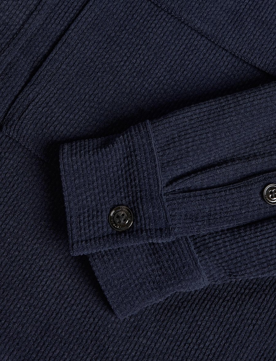 J. Lindeberg - Finnigan Drape Cord Shirt - cordhemden - jl navy - 3