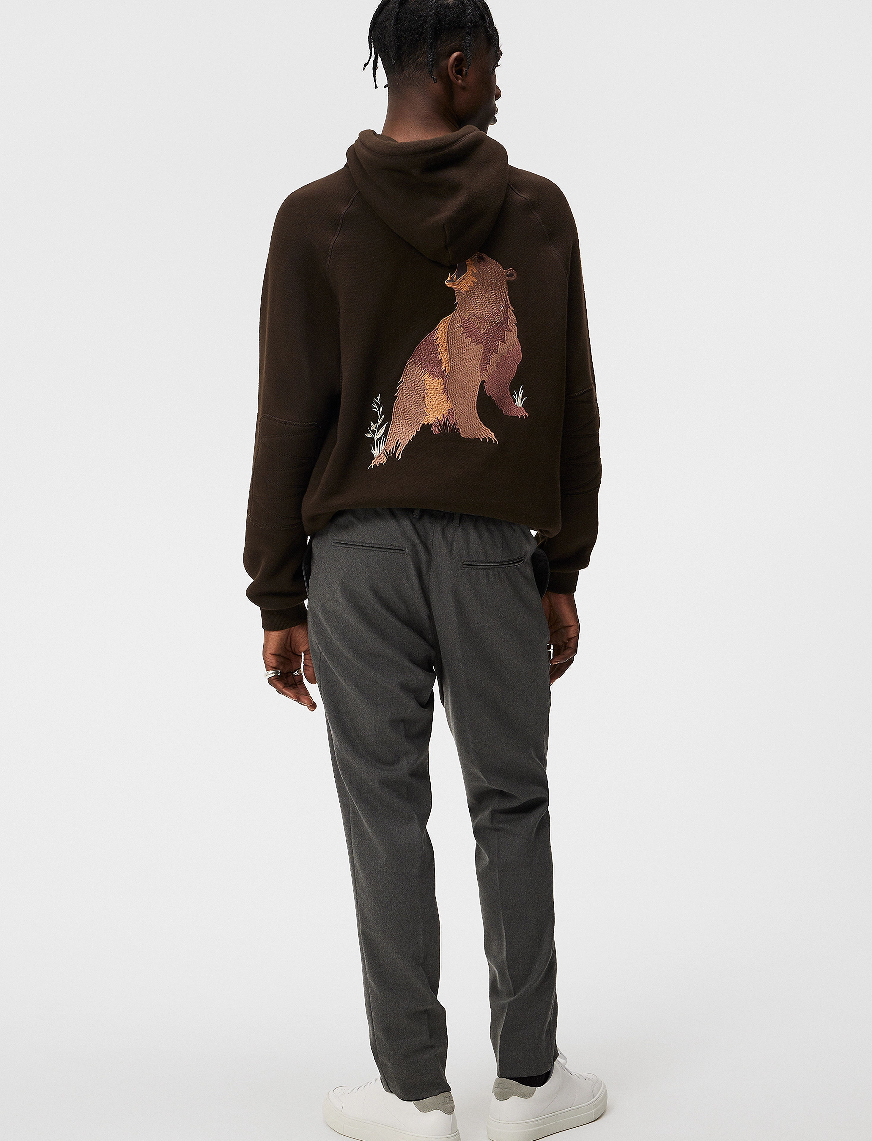 J. Lindeberg - Soren Flannel Pants - mid grey melange - 3