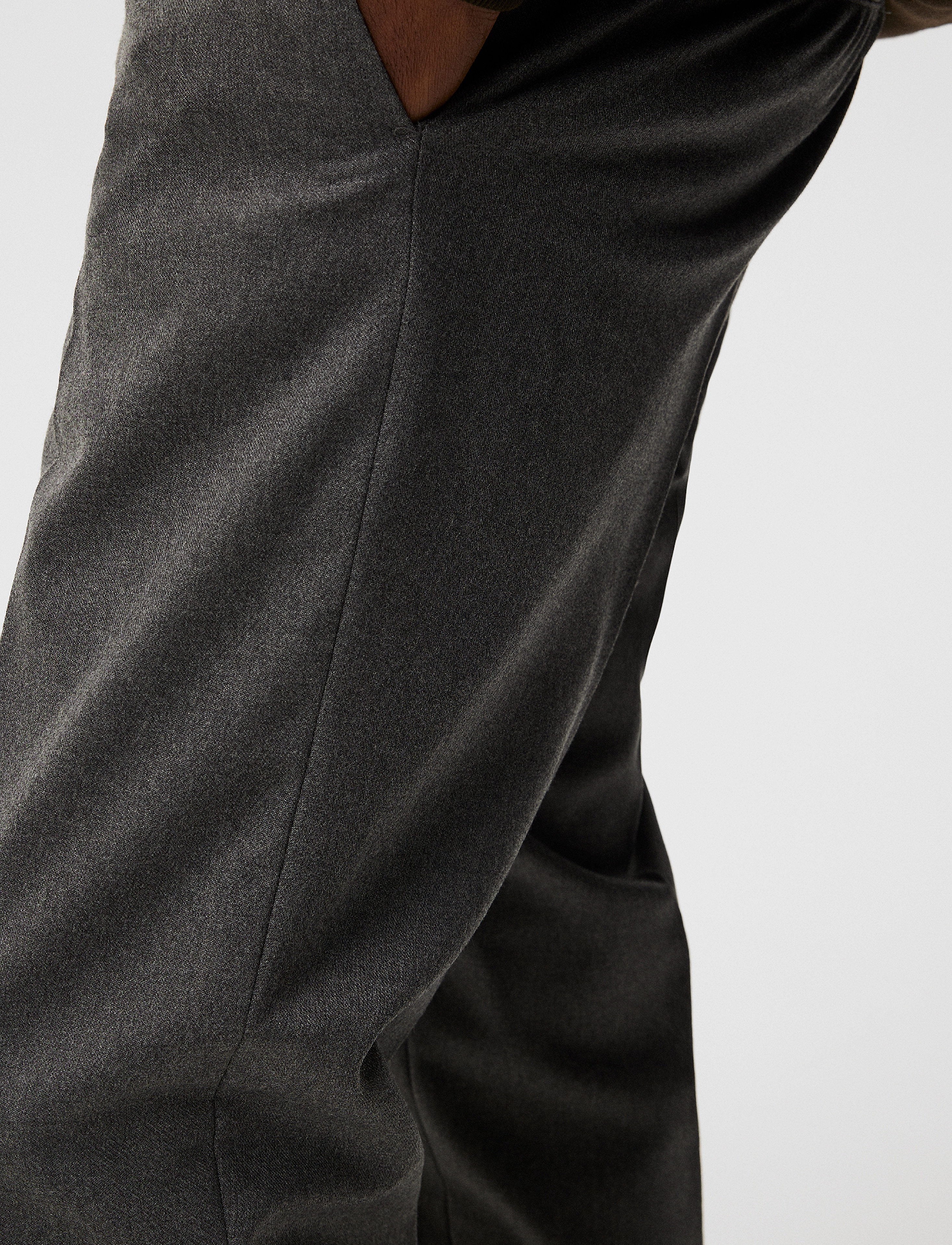 J. Lindeberg - Soren Flannel Pants - mid grey melange - 5