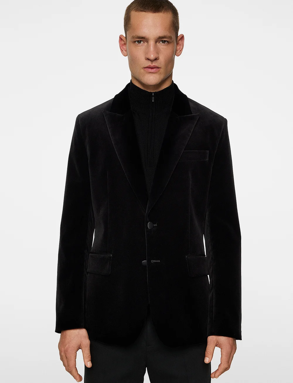 J. Lindeberg - Lenny S Velvet Blazer - single breasted blazers - black - 0