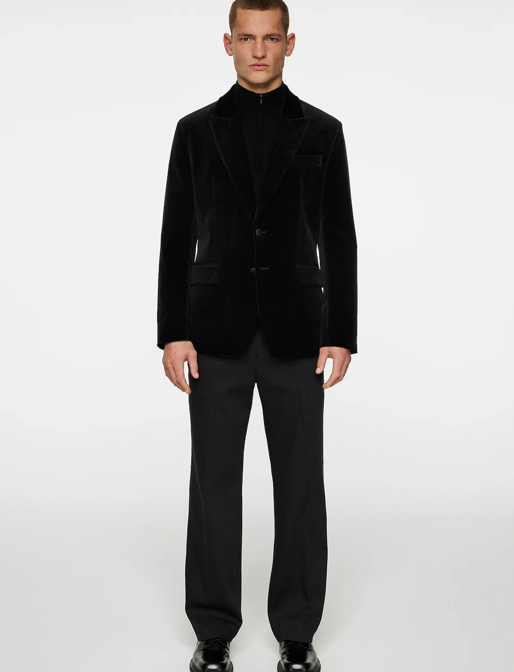 J. Lindeberg - Lenny S Velvet Blazer - single breasted blazers - black - 4