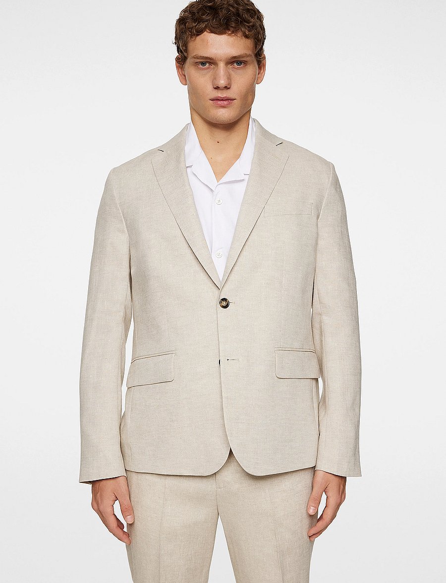 J. Lindeberg - Elton U Super Linen Blazer - einreiher - moonbeam - 0